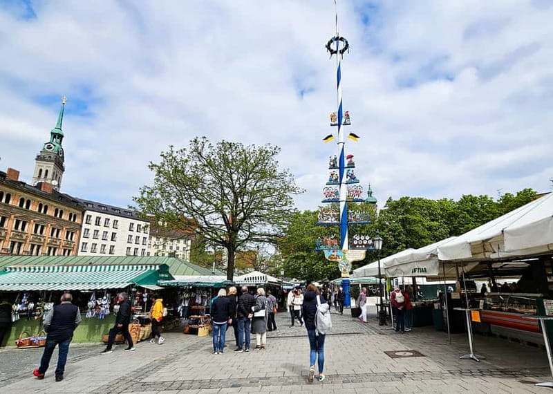 München: Vegetarische Viktualienmarkt-Probiertour Deutsch - Starting at the Fischbrunnen: a smooth launch from Marienplatz