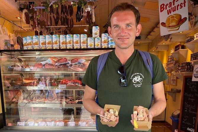 Munich 2 Hour Food Power Tour - Back to Viktualienmarkt again: multiple bites, not one big meal